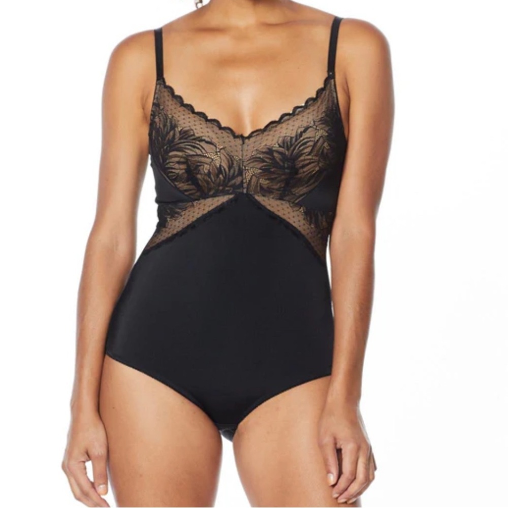 Rhonda Shear Black Bodysuit